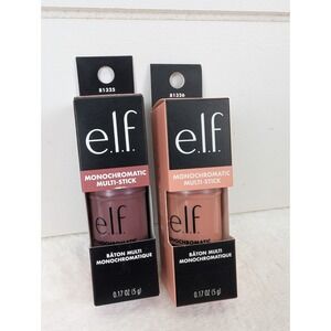 e.l.f. Monochromatic Multi Stick Glistening Peach Sparkling Rose Lot Of 2 Elf